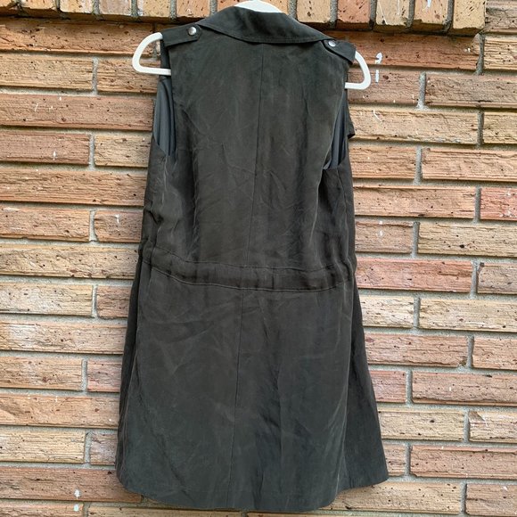 Elevenses Sleeveless tunic vest trench moss green - Picture 4 of 5